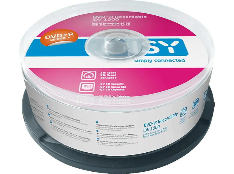 ISY DVD+R 25er Spindel IDV-1000; Rohlinge