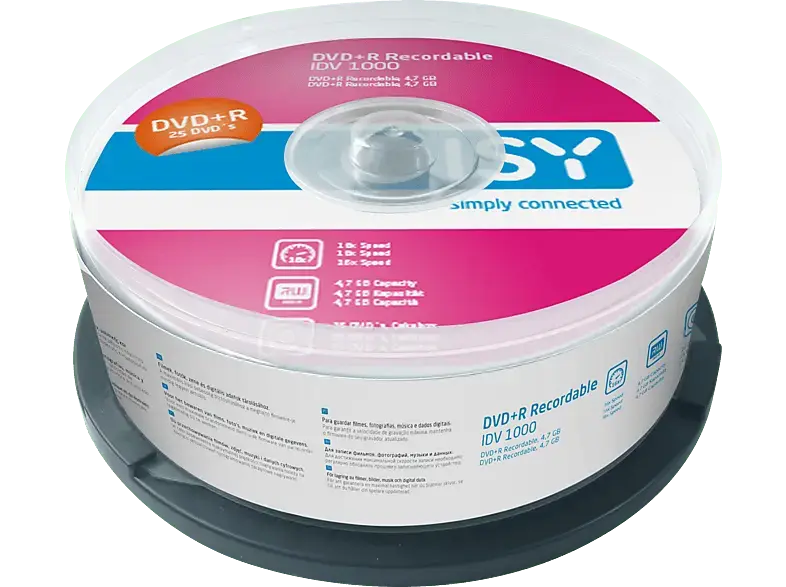 ISY DVD+R 25er Spindel IDV-1000; Rohlinge