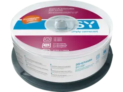 ISY DVD+R 25er Spindel Printable IDV-1100; Rohlinge