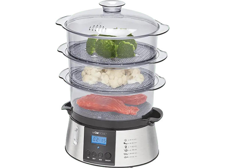 Clatronic DG 3547 Dampfgarer (800 Watt, Inox)
