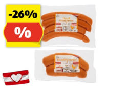 GENUSS 100% AUS ÖSTERREICH Hühner Würstel, 260 g/240 g