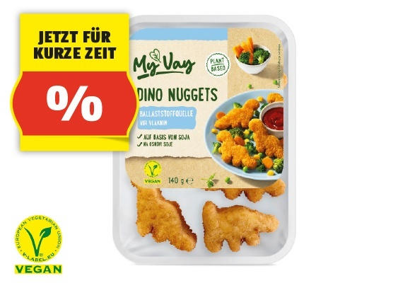 MY VAY Vegane Dino Nuggets, 140 g