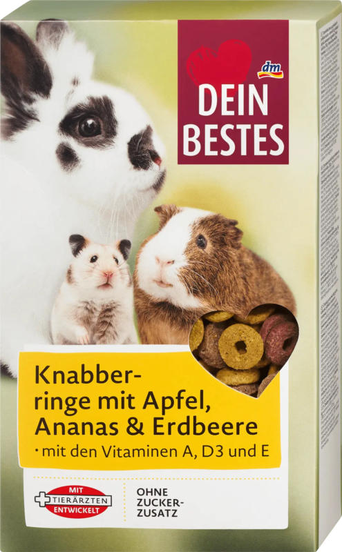 Dein Bestes Knabberringe mit Apfel, Ananas & Erdbeere