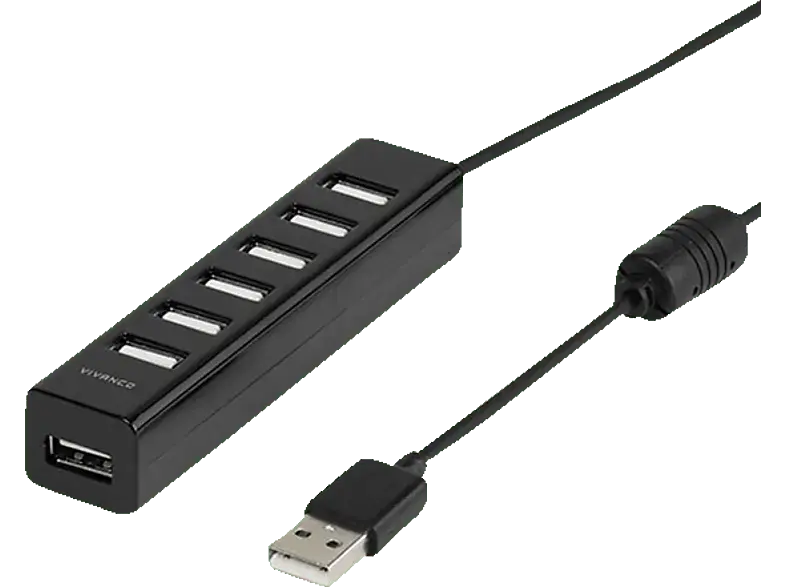 VIVANCO 36661 USB 2.0 - 7-fach Hub; USB Hub