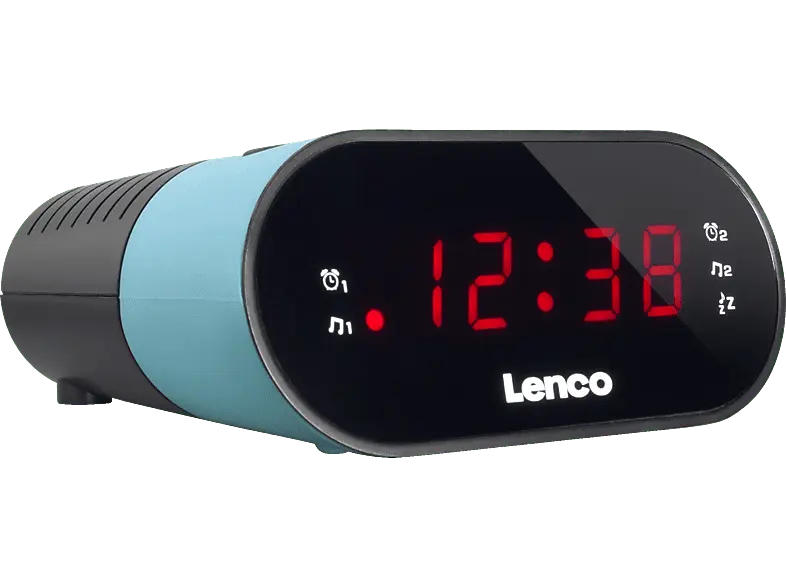 Lenco CR 07 blue MIT PLL-Tuner, 2 Weckzeiten; Uhrenradio