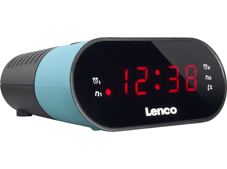 Lenco CR 07 blue MIT PLL-Tuner, 2 Weckzeiten; Uhrenradio