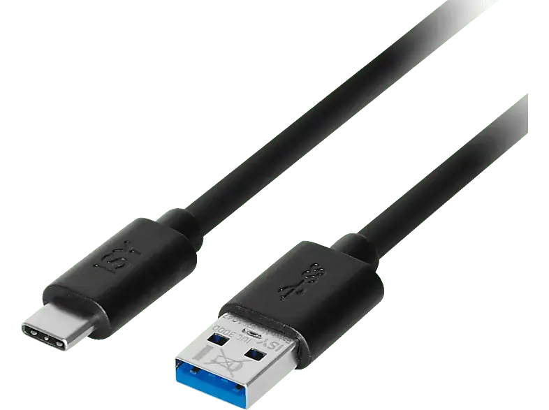 ISY USB-C Daten- und Ladekabel, schwarz (IUC-3000)