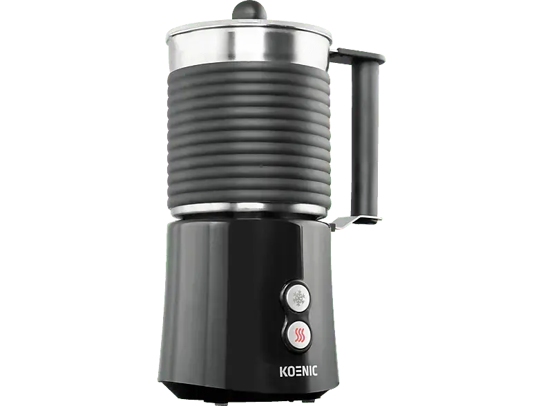 Koenic 300413 Milchaufschäumer (Edelstahl/Schwarz, 650 Watt, 0,4 l)