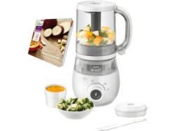 Philips Babynahrungszubereiter SCF883/01 Avent Dampfgarer & Mixer weiß-grau