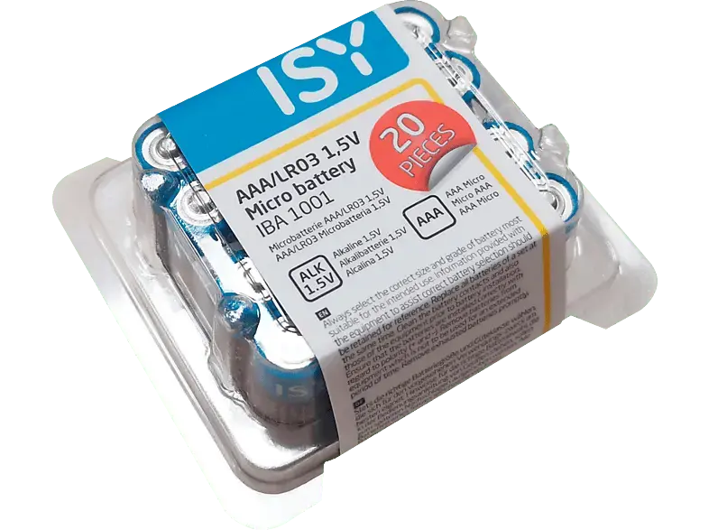ISY Batterie AAA LR03 1,5V Micro 20er Pack IBA-1001