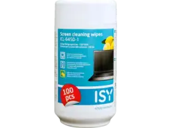 ISY Reinigungstücher für Bildschirme, 100 Stück, Zitronenduft (ICL-6450-1)