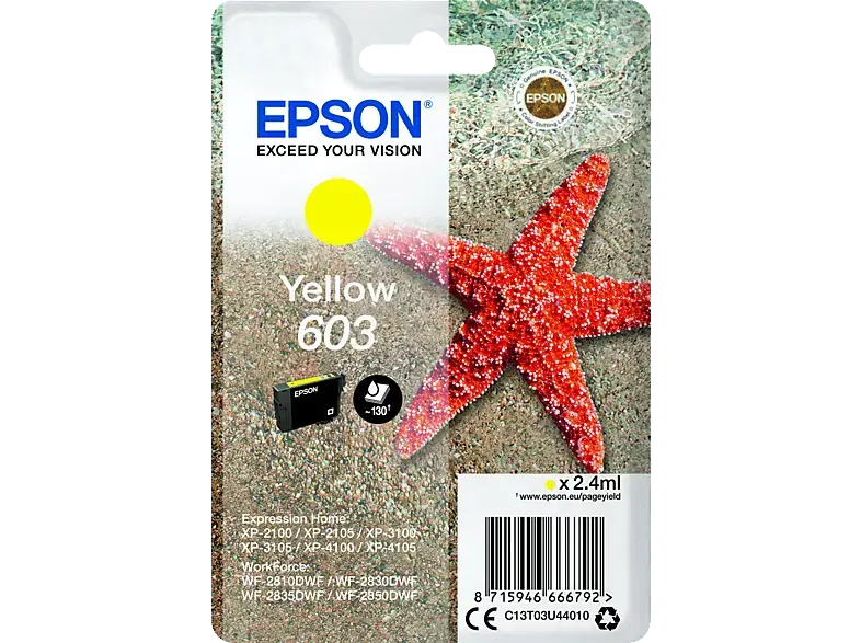 EPSON 603 Seestern Single Yellow Tinte; Tintenpatrone