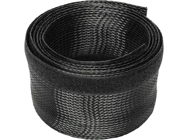 digitUS Flexibler Kabelschlauch mit Klettverschluss 2,0m in schwarz; Flexibler Kabelschlauch----Flexibler Kabelschlauch