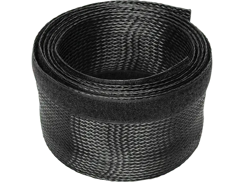 digitUS Flexibler Kabelschlauch mit Klettverschluss 2,0m in schwarz; Flexibler Kabelschlauch----Flexibler Kabelschlauch