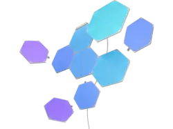 Nanoleaf Shapes Hexagons Smart Lighting Panel Starter Kit, 9 Panels (NL42-0002HX-9PK) Light Weiß Kit mit; Light Panels