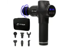 Fitgun 2825604 pro Massagepistole, mit 6 Aufsätzen, Schwarz