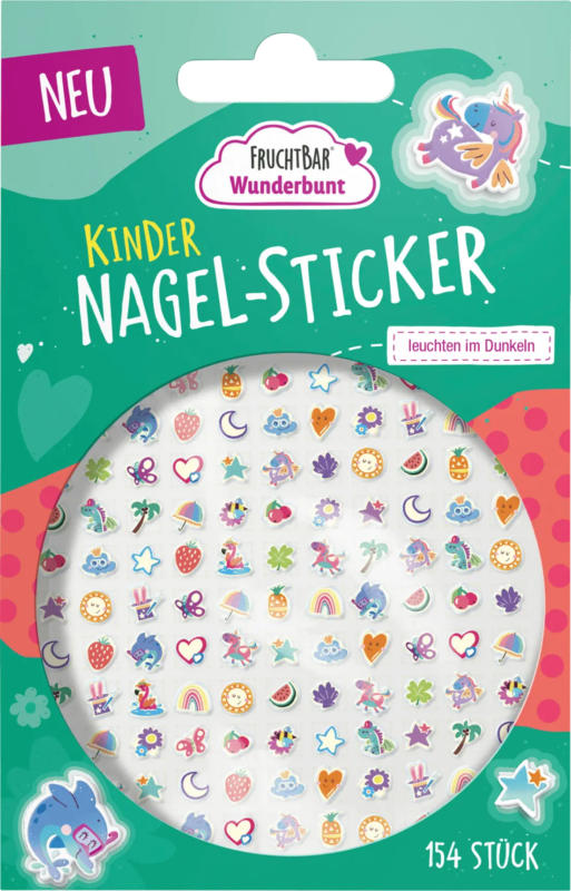 FruchtBar Nagelstickerbogen Wunderbunt für Kinder