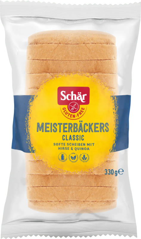 Schär Brot Meisterbäckers Classic mit Hirse & Quinoa glutenfrei (12 Stück)