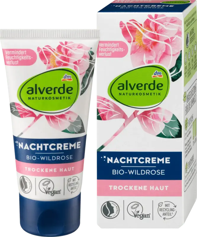 alverde NATURKOSMETIK Nachtcreme Bio-Wildrose