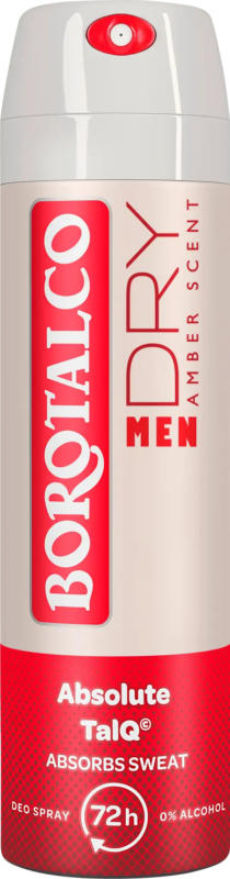 Borotalco MEN Anti-Transpirant Deo Spray Absolute Extra Dry Amber Scent