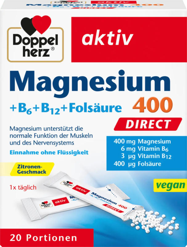 Doppelherz aktiv Magnesium 400 Direct Micro-Pellets