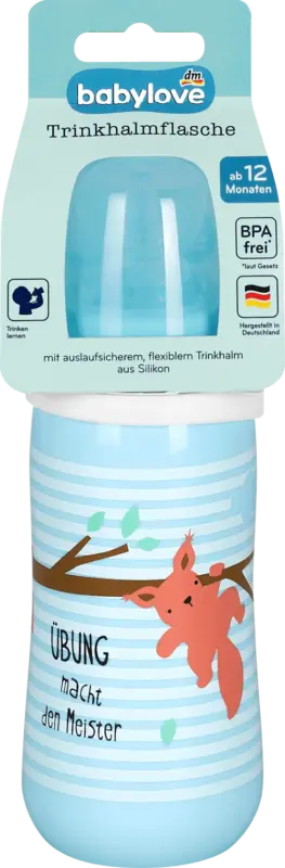 babylove Trinkhalmflasche 12+ Monate sortiert