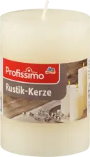 dm drogerie markt Profissimo Rustik Stumpenkerze 100/68 mm - elfenbein
