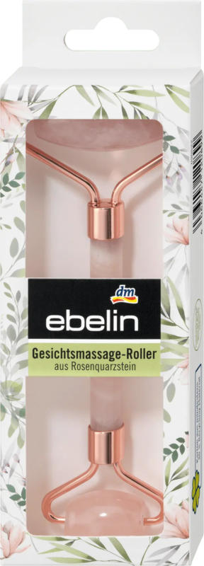 ebelin Gesichtsmassage-Roller aus Rosenquarz