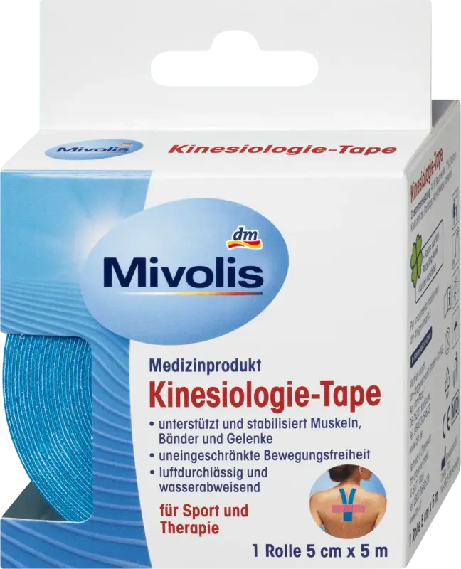 Mivolis Kinesiologie-Tape für Sport und Therapie sortiert