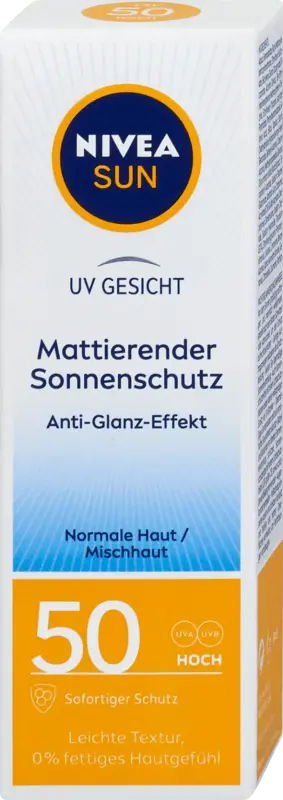 NIVEA SUN Mattierender Sonnenschutz UV Gesicht LSF 50