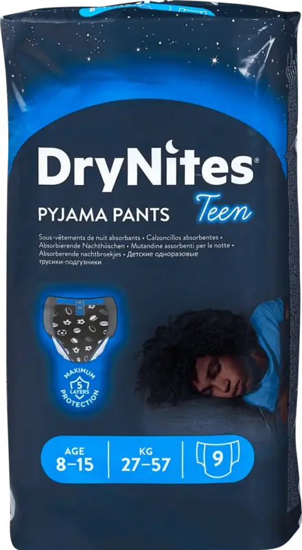 DryNites Pyjama Pants Teen für Jungs Nacht-Höschen (27-57 kg)