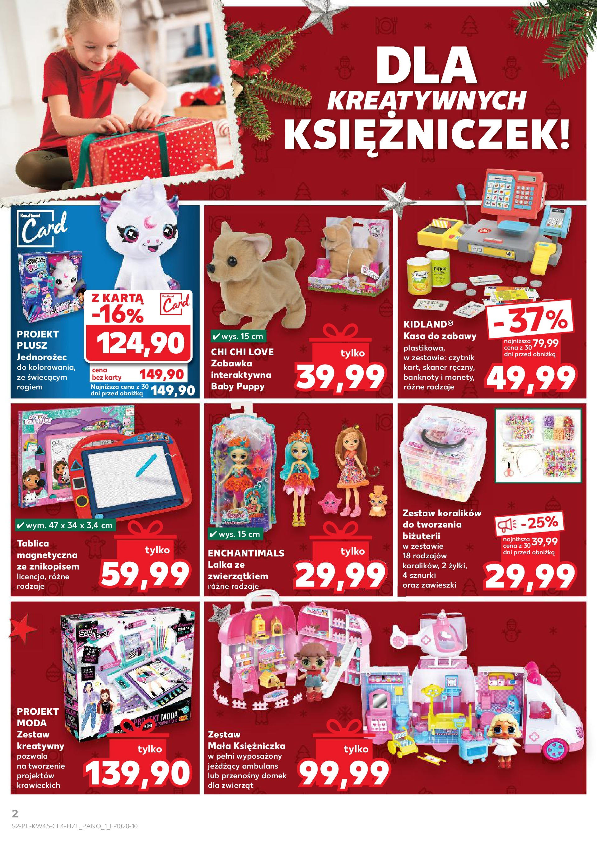 Kaufland gazetka - Zabawki od 07.11.2024 - od jutra PDF | Strona: 2 | Produkty: Karta, Lalka, Jednorożec, Skaner