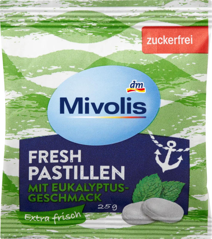 Mivolis Pastillen, Fresh Eukalyptus, zuckerfrei