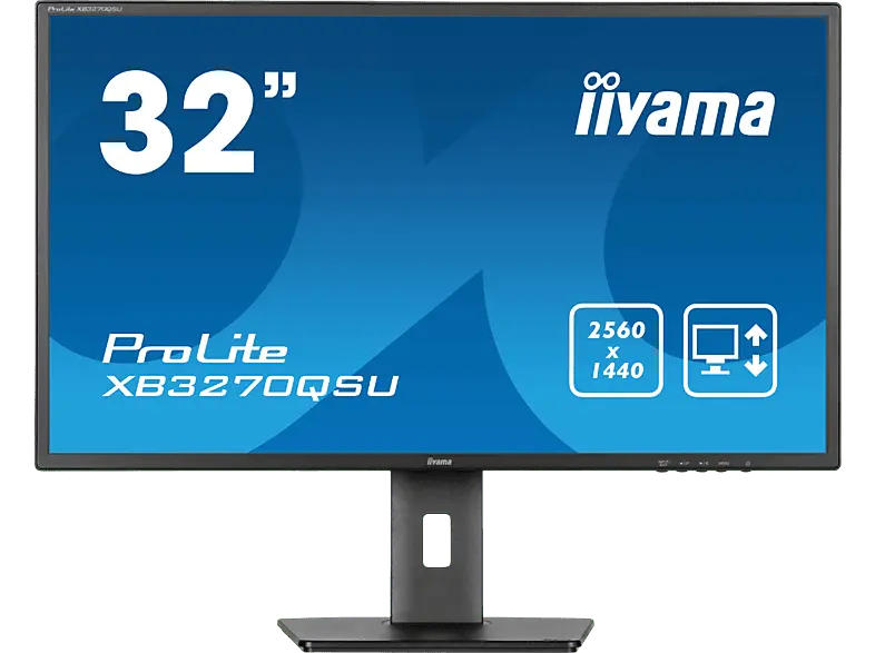 IIYAMA ProLite XB3270QSU-B1 höhenverstellbarer 31.5" (80 cm) Monitor mit IPS-Panel-Technologie und QHD-Auflösung