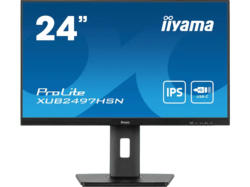 IIYAMA ProLite XUB2497HSN-B1 24’’ (60.5 cm) Monitor, IPS-Panel-Technologie, USB-C Dock und RJ45 (LAN) Anschluss