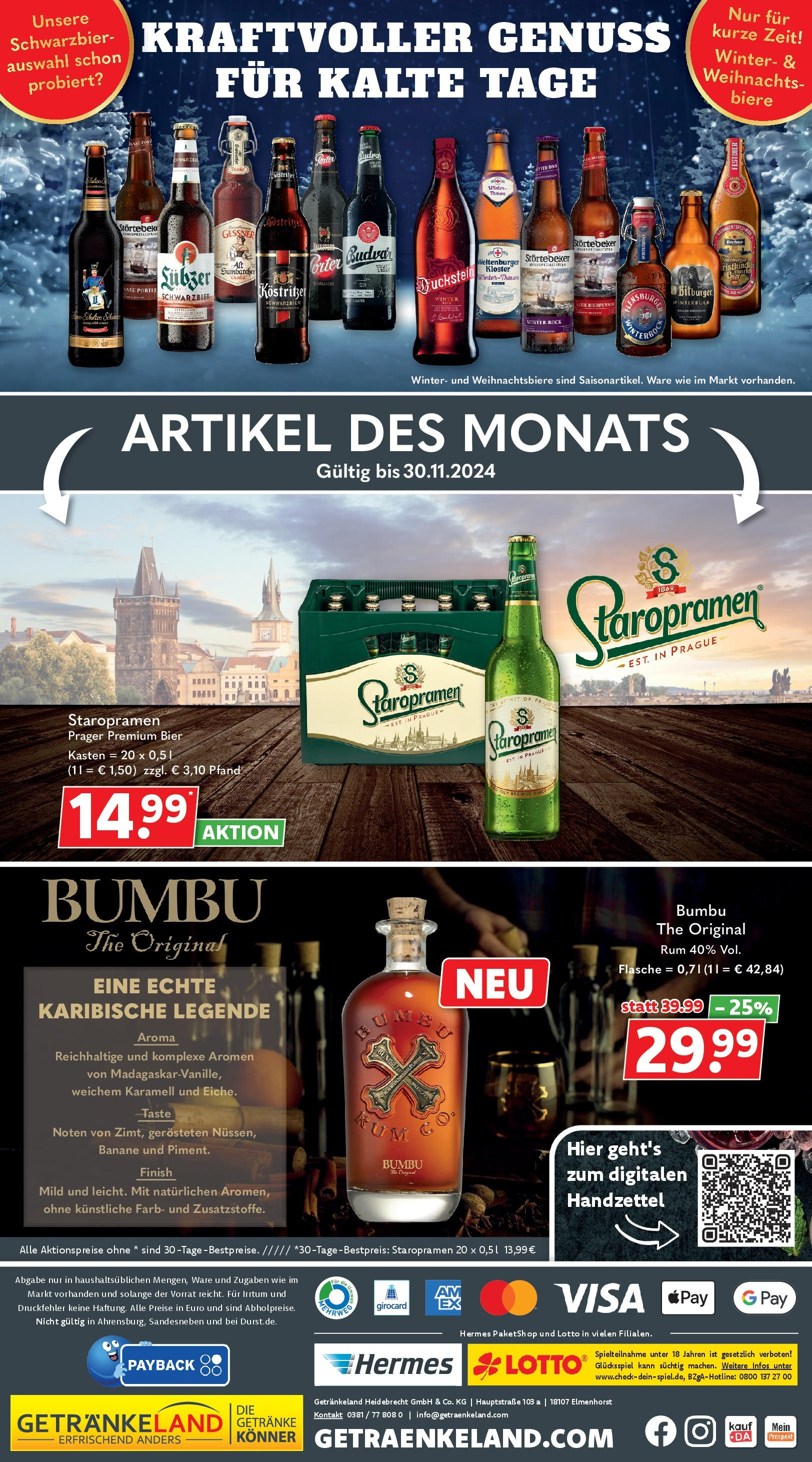 Getränkeland - Getränkeangebote Sandesneben, Hauptstraße 8 (ab 11.11.2024) zum Blättern | Seite: 6 | Produkte: Bitburger, Bier, Rum, Finish