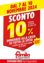 Famila Superstore Sconto 10% - al 10.11.2024