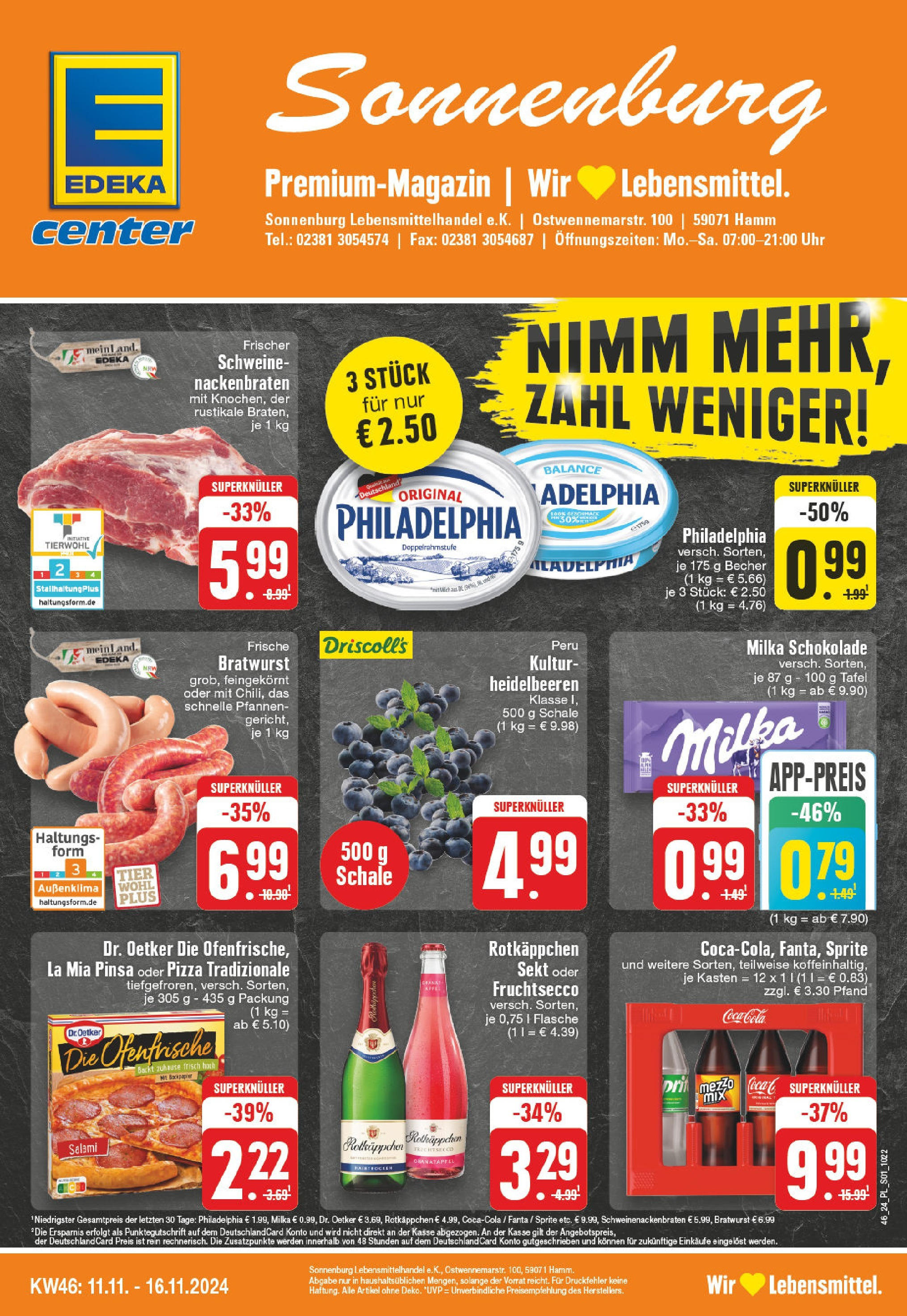 EDEKA Prospekt ab 11.11.2024 - Hamm-Werries, Ostwennemar Str. 100 Online