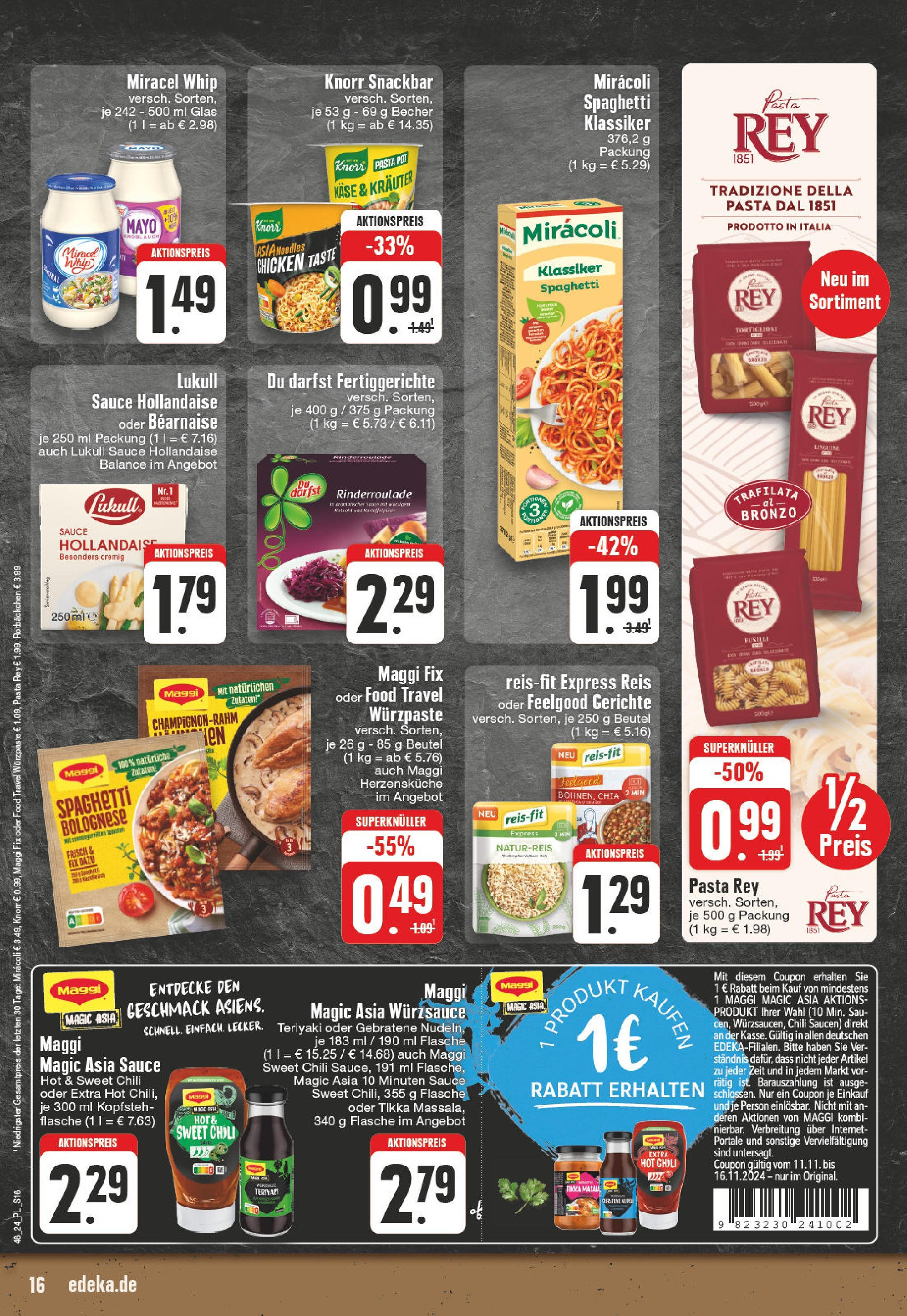 Edeka - E center: Wochenangebote (ab 10.11.2024) » Angebote Online | Seite: 16 | Produkte: Maggi, Knorr, Fertiggerichte, Maggi fix