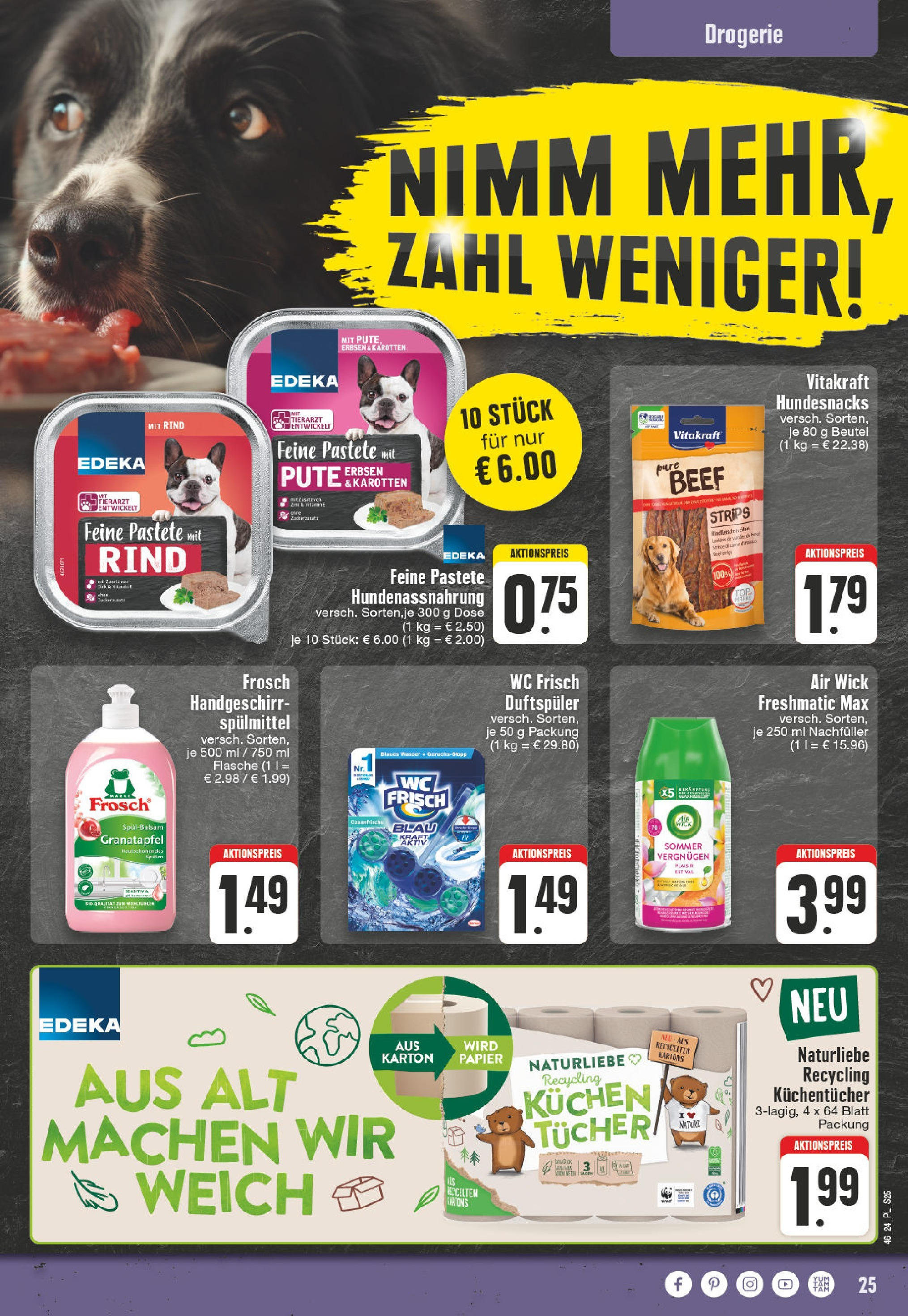 Edeka - E center: Wochenangebote (ab 10.11.2024) » Angebote Online | Seite: 25 | Produkte: Pute, Wc frisch, Kuchen, Erbsen