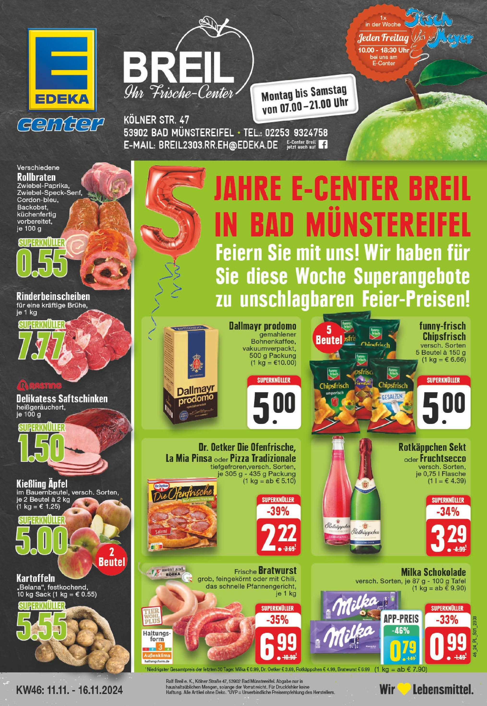 Edeka - E center: Wochenangebote (ab 10.11.2024) » Angebote Online | Seite: 1 | Produkte: Rotkappchen sekt, Äpfel, Ofenfrische, Fruchtsecco