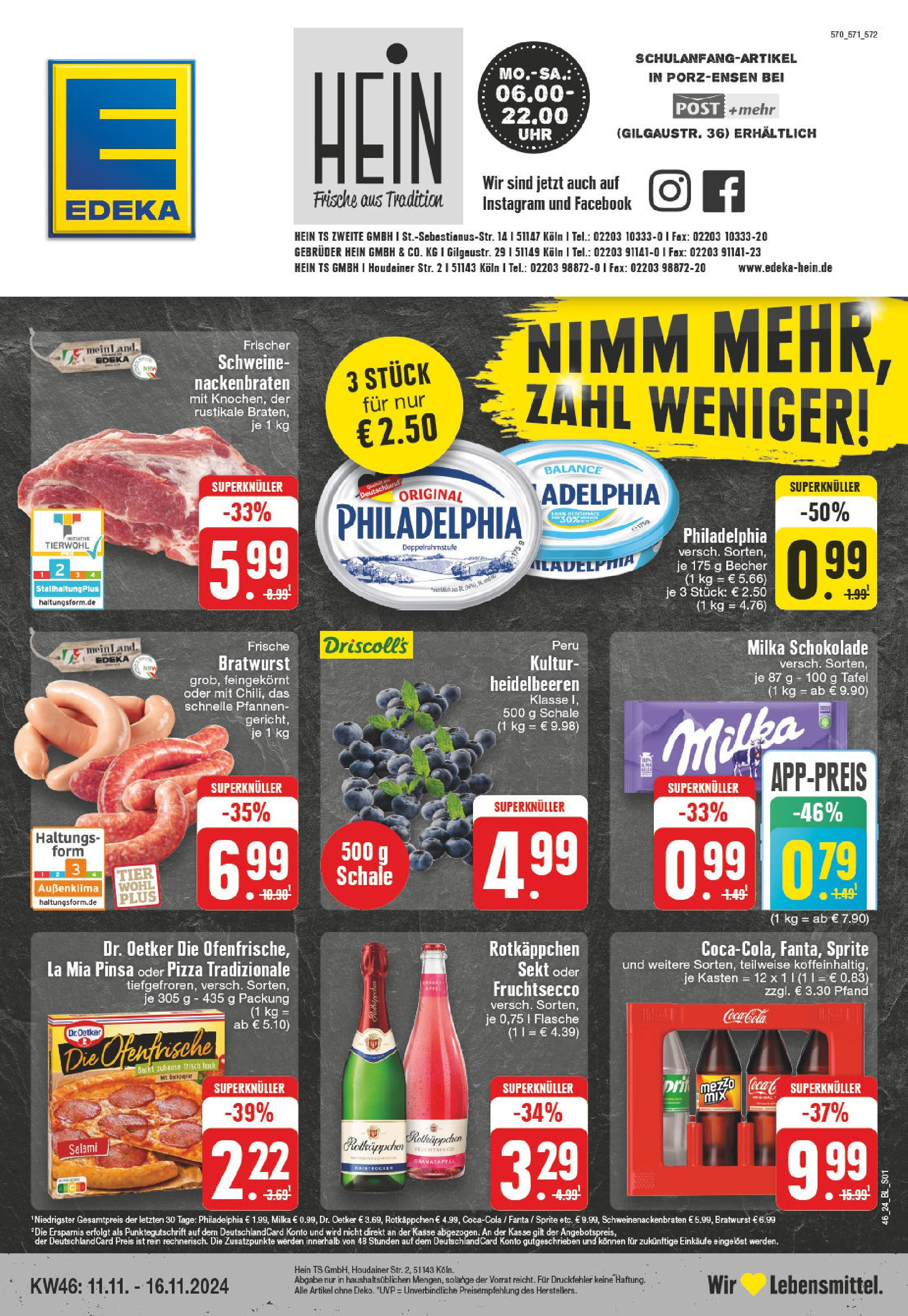 Edeka - Köln, Gilgaustraße 24  (ab 10.11.2024) » Angebote Online | Seite: 1