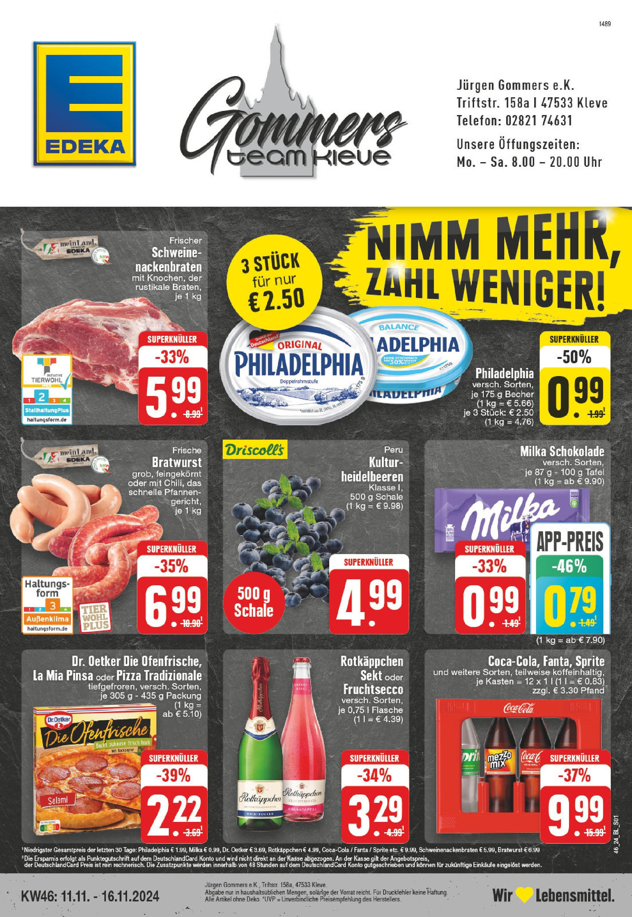 Edeka - Kleve, Ludwig-Jahn-Straße 7-15  (ab 10.11.2024) » Angebote Online | Seite: 1