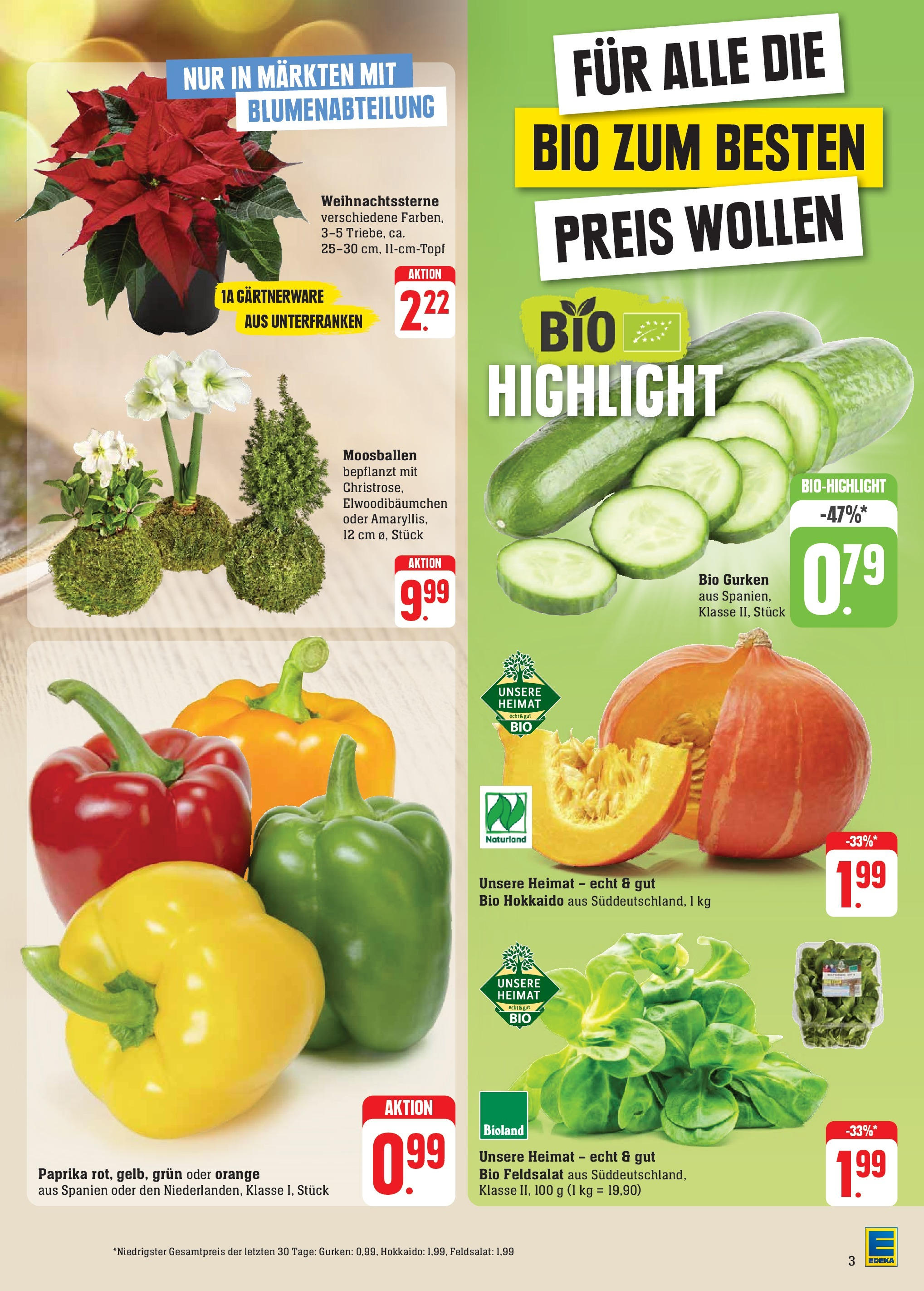 Edeka - EDEKA: Wochenangebote (ab 10.11.2024) » Angebote Online | Seite: 7 | Produkte: Paprika, Gurken