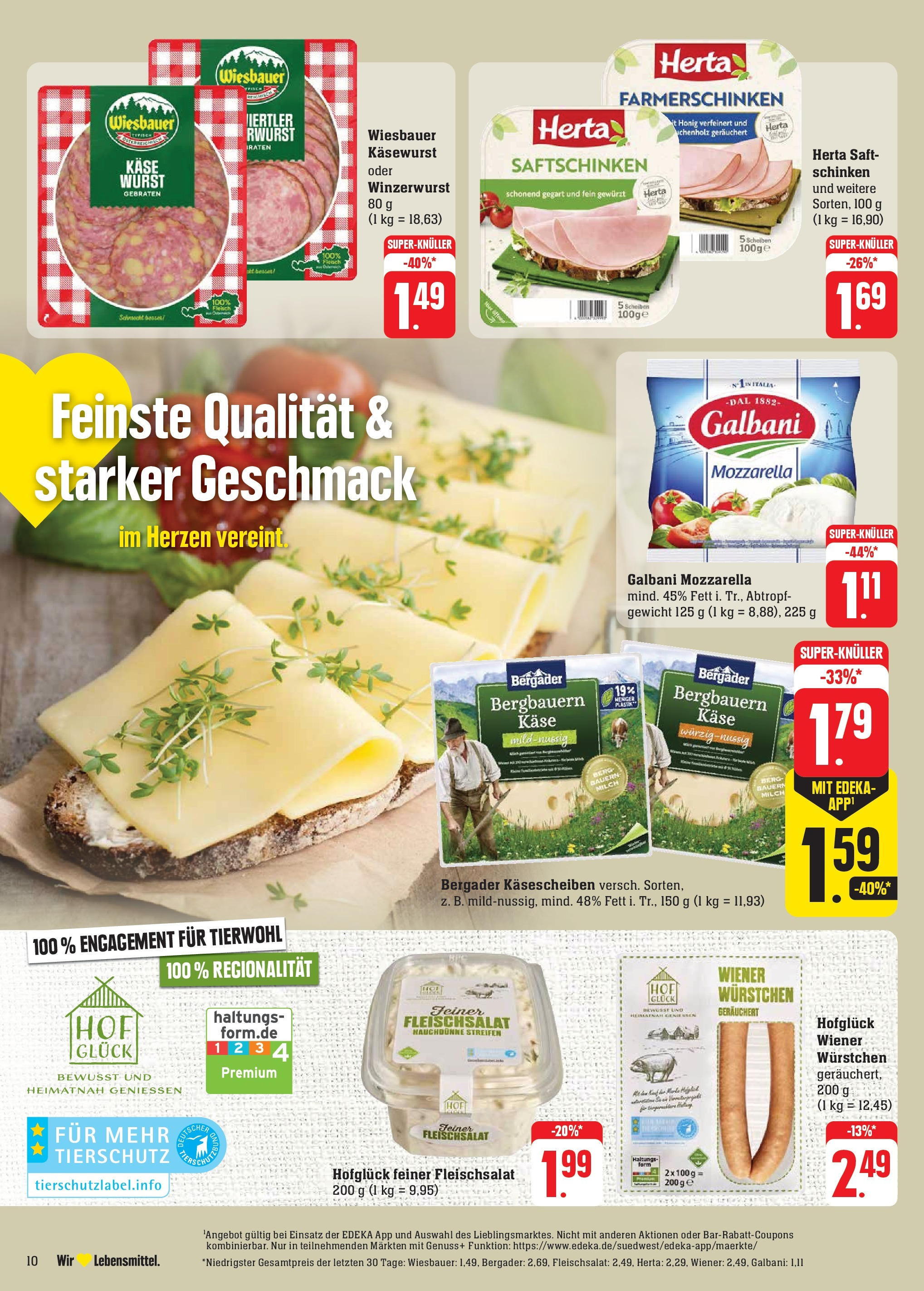 Edeka - EDEKA: Wochenangebote (ab 10.11.2024) » Angebote Online | Seite: 16 | Produkte: Milch, Wurst, Saft, Fleisch