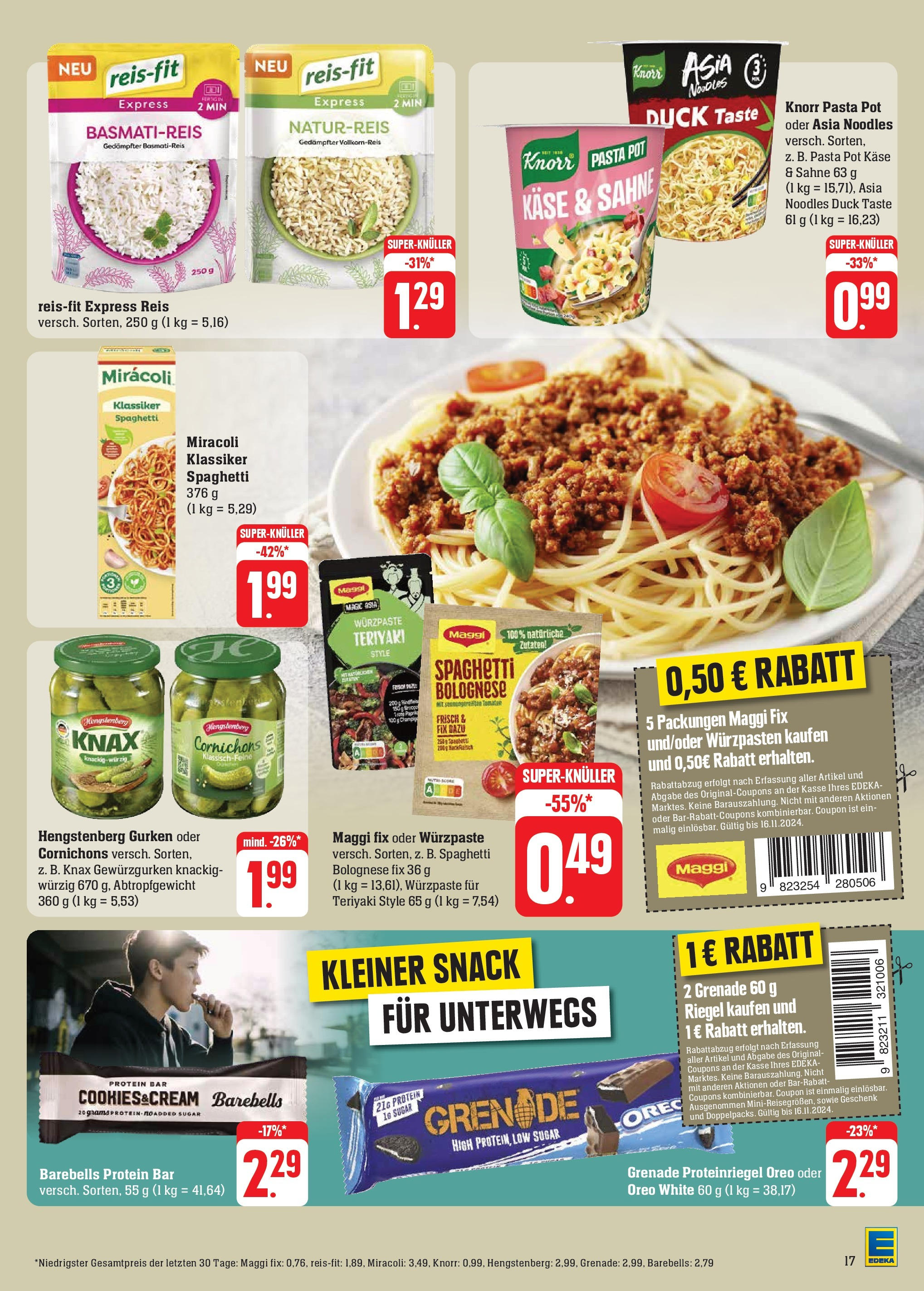 Edeka - EDEKA: Wochenangebote (ab 10.11.2024) » Angebote Online | Seite: 23 | Produkte: Käse, Knorr, Sahne, Fleisch