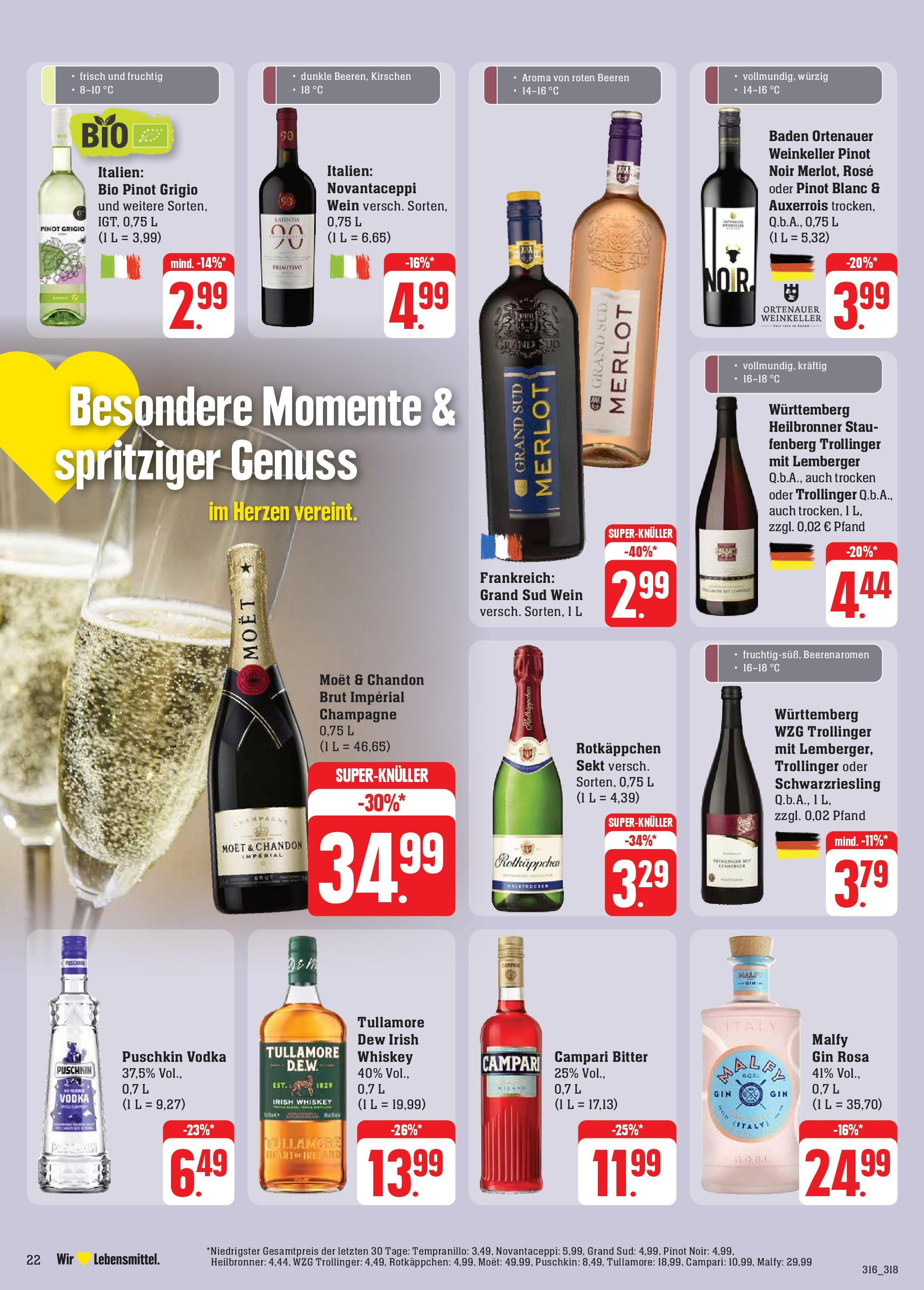 Edeka - EDEKA: Wochenangebote (ab 10.11.2024) » Angebote Online | Seite: 30 | Produkte: Sekt, Campari, Rotkäppchen, Whiskey