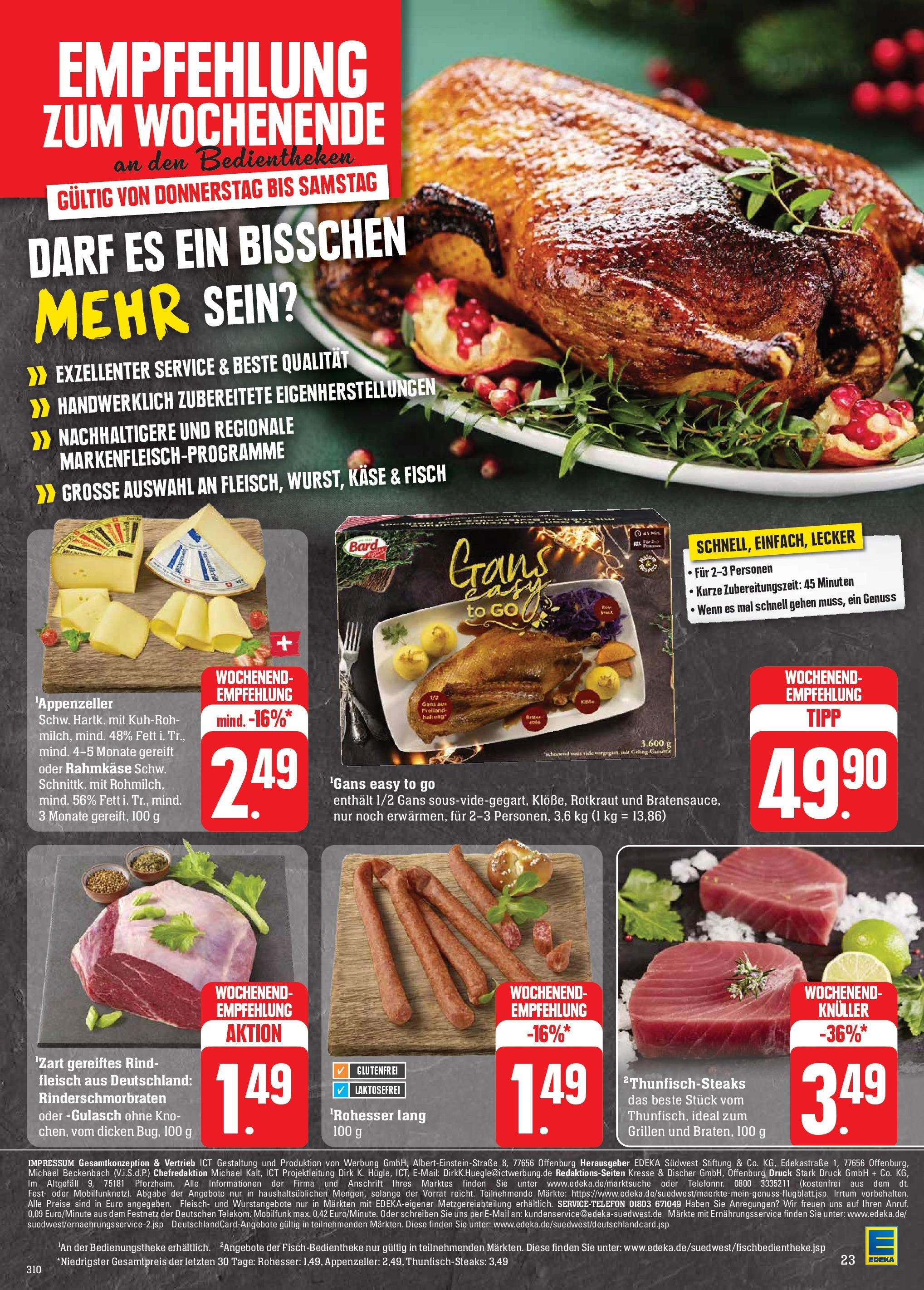 Edeka - EDEKA: Wochenangebote (ab 10.11.2024) » Angebote Online | Seite: 31 | Produkte: Käse, Fisch, Gulasch, Fleisch