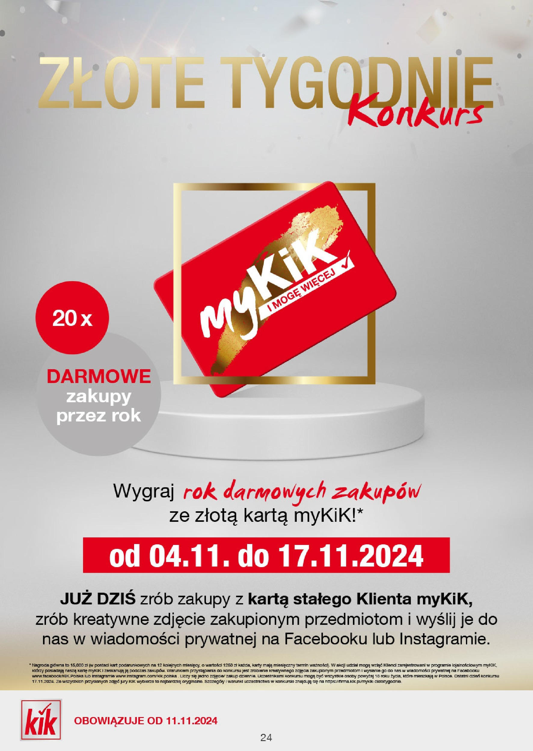 Kik gazetka od 11.11.2024 - Aktualna gazetka online | Strona: 24 | Produkty: Karta