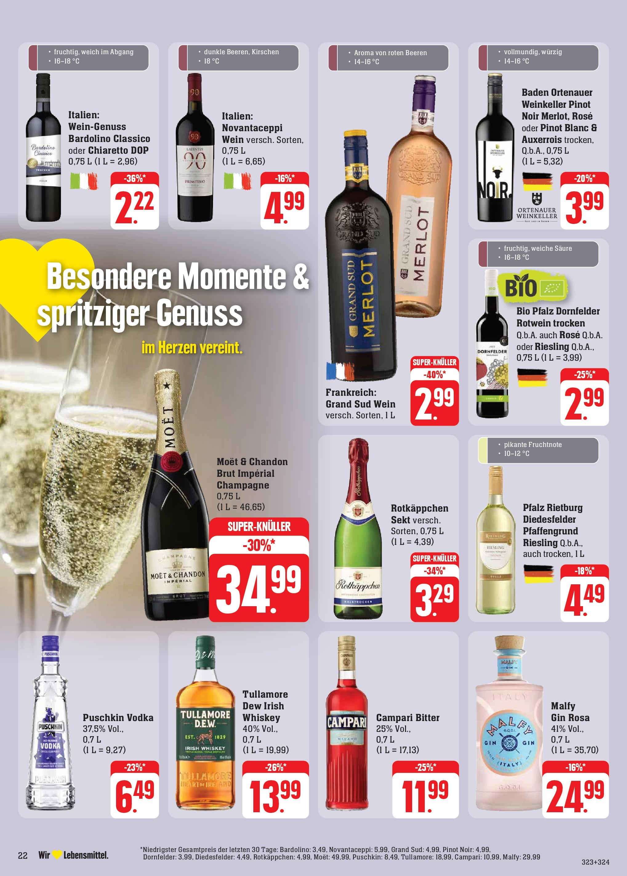 Edeka - EDEKA: Wochenangebote (ab 10.11.2024) » Angebote Online | Seite: 30 | Produkte: Rotwein trocken, Campari, Rotkäppchen, Vodka